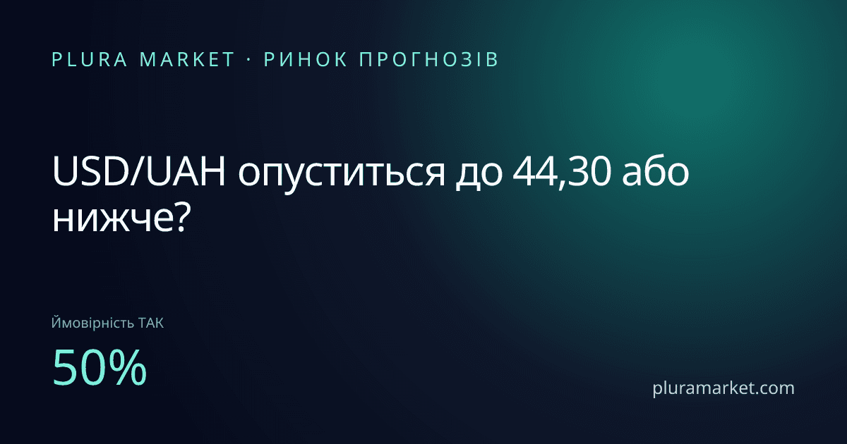 USD/UAH опуститься до 44,30 або нижче?