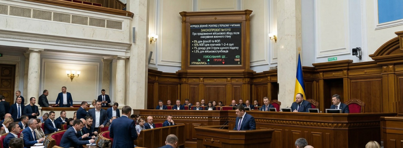 Ілюстрація до матеріалу про законопроєкт №15110 і продовження військового збору після війни